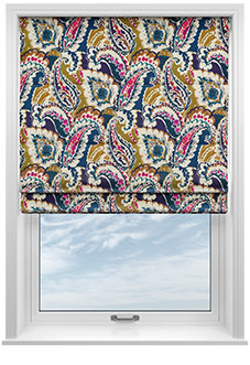 Aretha, Navy - Roman Blind